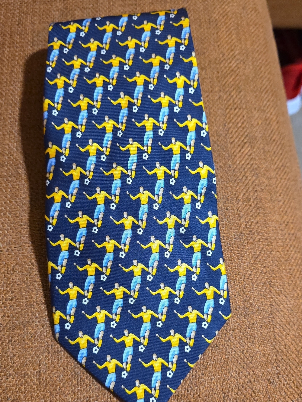 Gucci Old Soccer Pattern Silk Tie Italy Rare Used LIKE NEW
